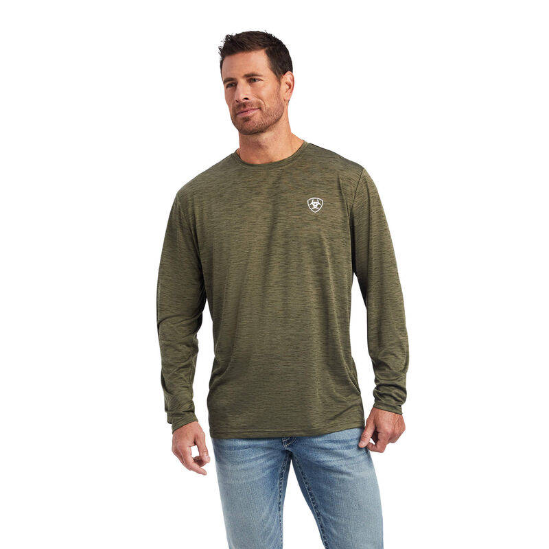 Ariat T-Shirts Herren - Charger Camo Flag Grün ( XHLAO-3847 )